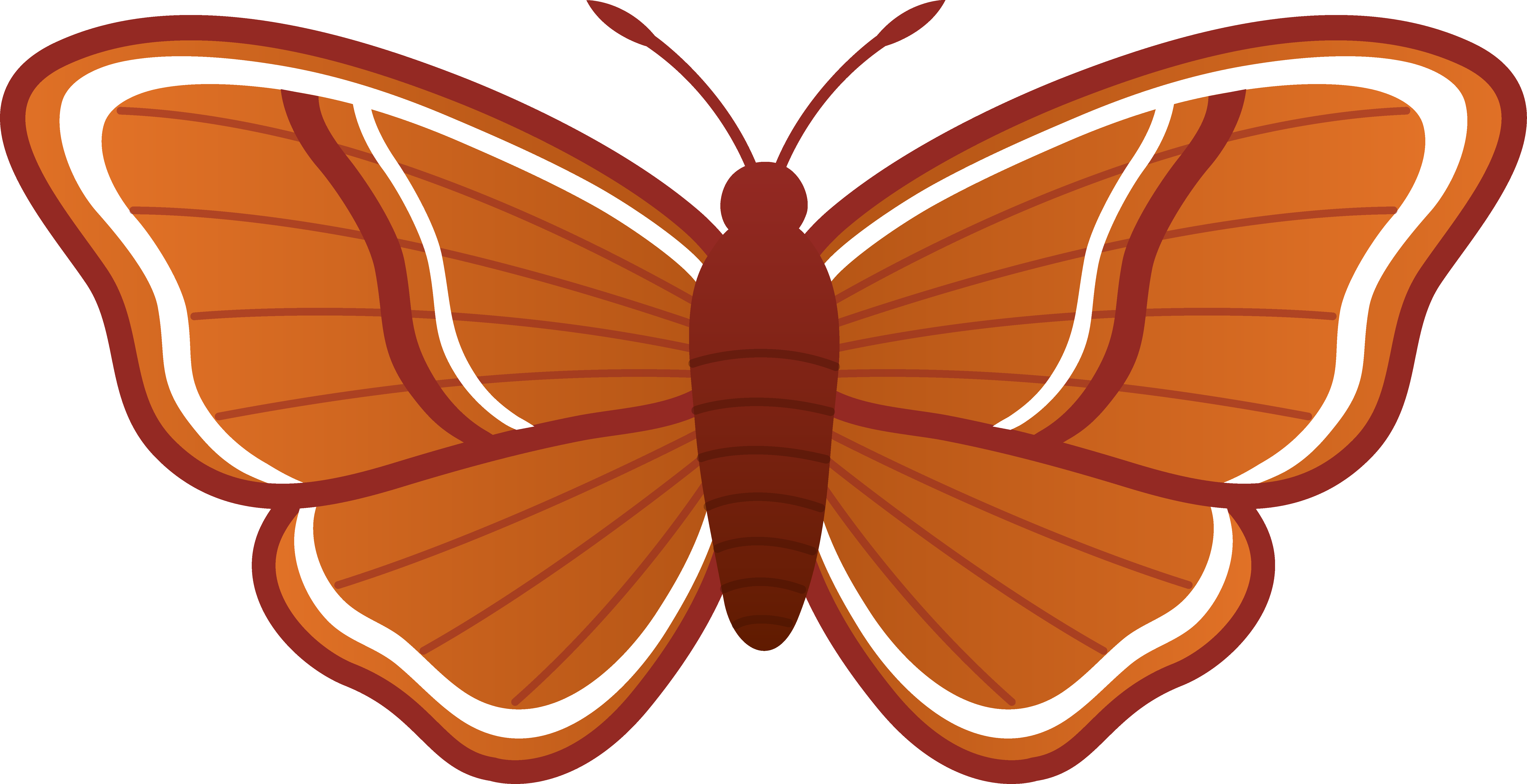 Moth Clipart Cute Butterfly - Moth Clipart (7521x3861)