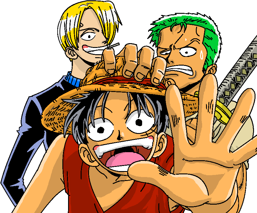 Gonderen Luffy And Zoro And Sanji - Sanji Zoro E Luffy (1024x768)