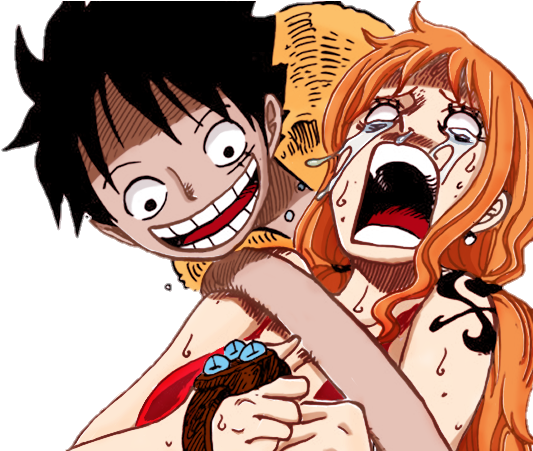 Luffy And Nami - Luffy And Nami (540x450)