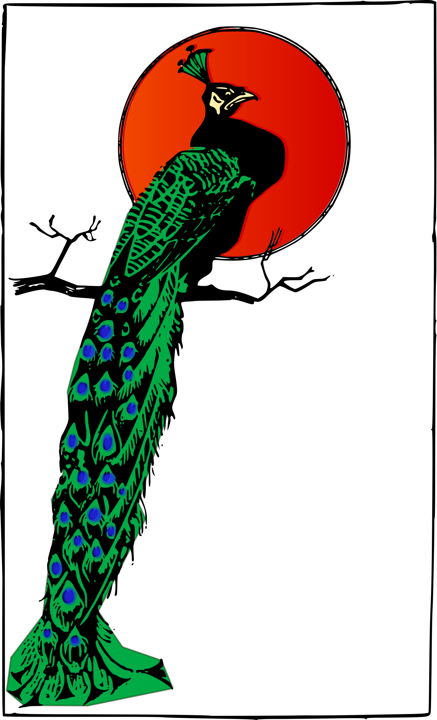 This Free Icons Png Design Of Angry Peacock - Clip Art (1456x2400)