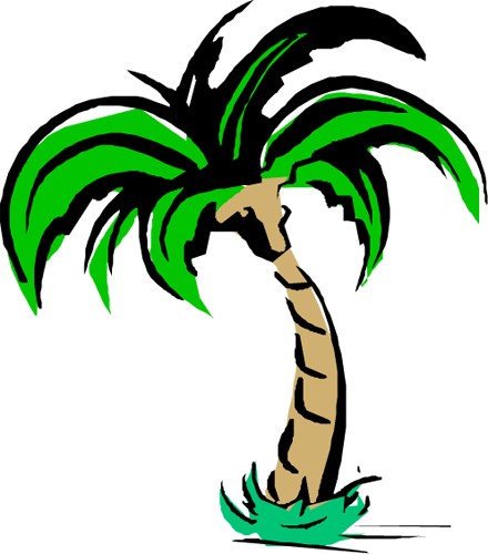 Palm Tree Clip Art Gif (440x500)