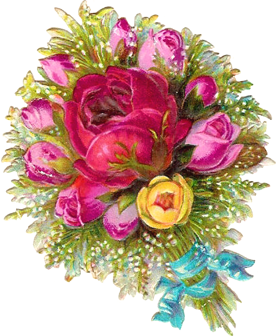 This Is A Stunning Digital Rose Download Of A Gorgeous, - Flower Bouquet (1265x1500)