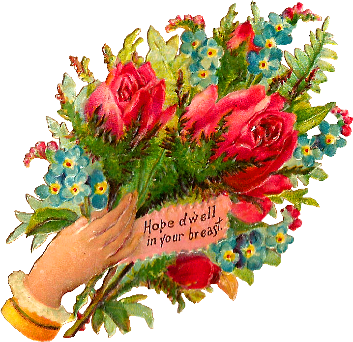 Free Flower Bouquet Graphic - Garden Roses (996x923)