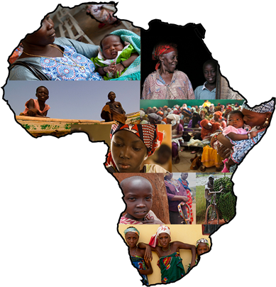 On April 25th People Across The Globe Take Part In - Collage Of Africa And Map (400x421)