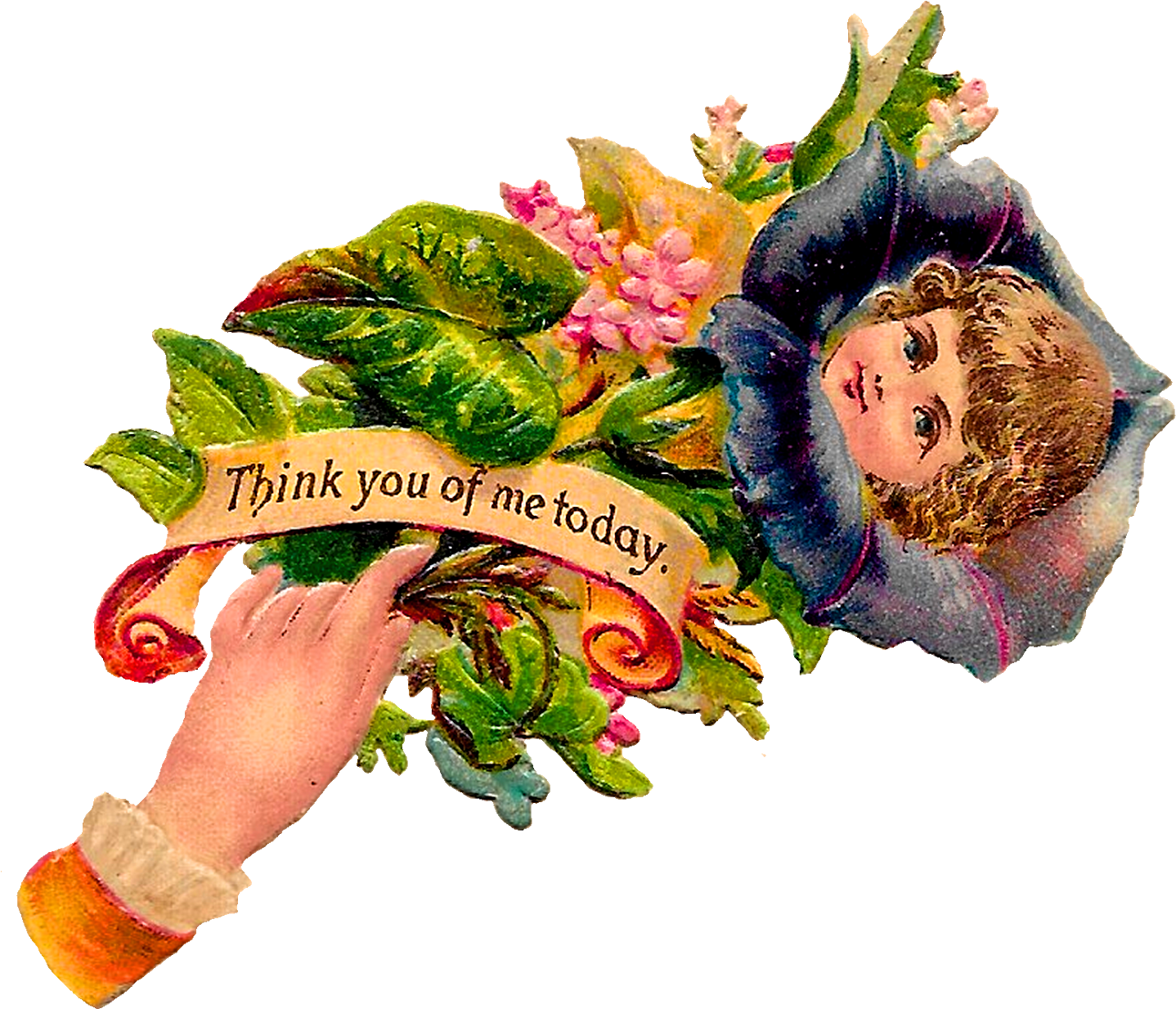 Floral Flower Crafting Image Victorian Clipart Digital - Illustration (1600x1417)