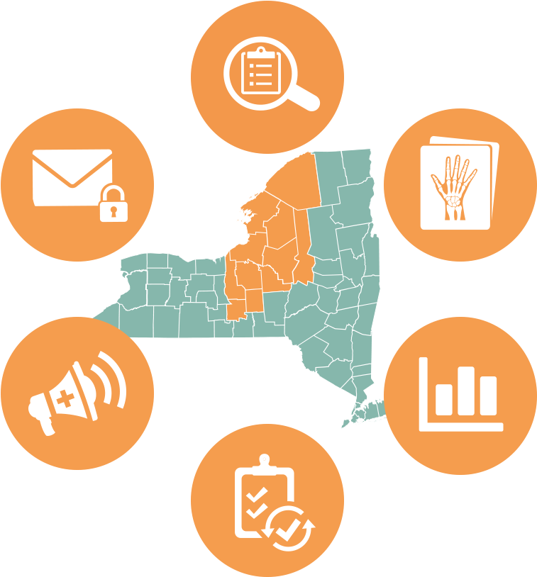 Health Information Exchange - New York State Map (802x842)