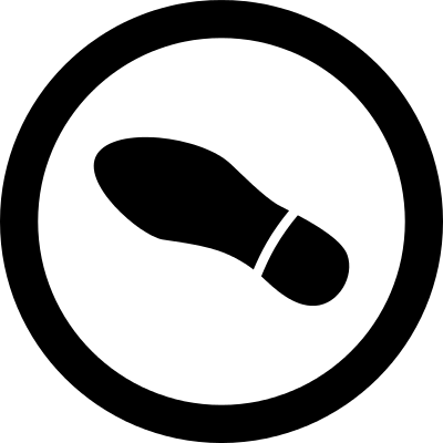 Shoe Mark On A Circle Outline Vector - Cc Public Domain (400x400)