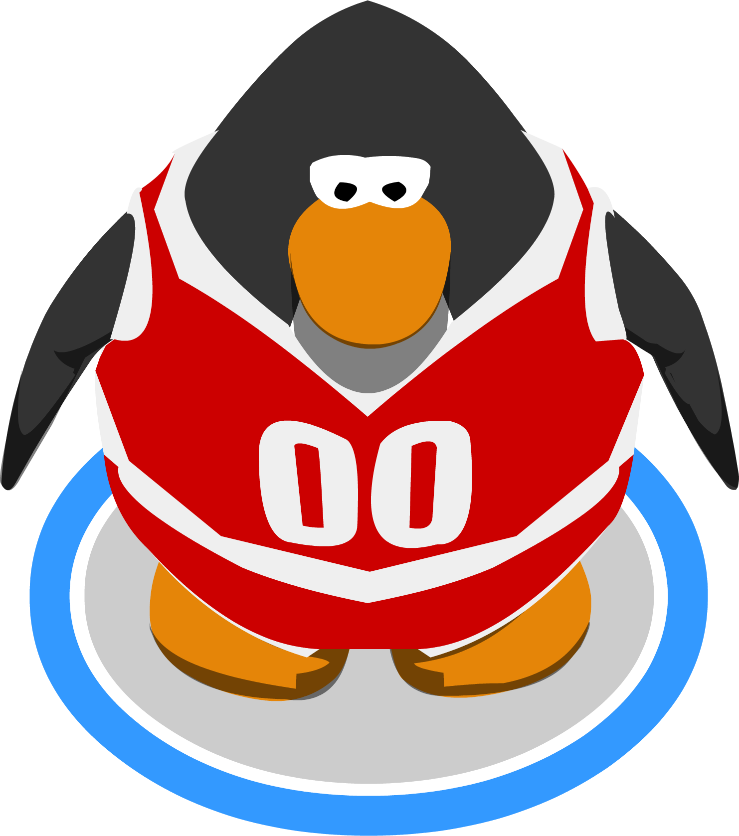 Red Basketball Jersey In-game - Club Penguin Black Belt (1482x1677)