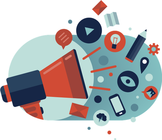 Share Information - Social Media Vector Png (551x476)