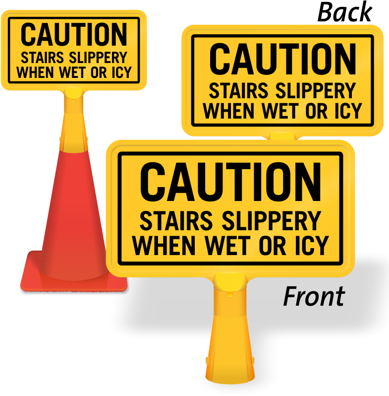 Stairs Slippery When Wet Coneboss Sign - Mysafetysign All Ppe Required Beyond This Point Hard (800x800)