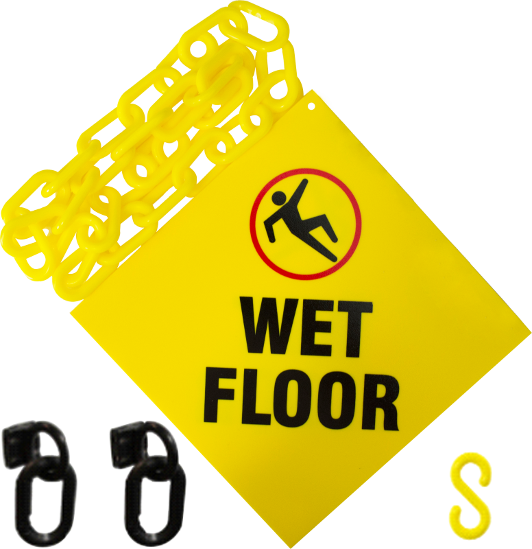 Zoom, Price, Buy - Mr. Chain 7406wf Wet Floor Sign Kit, 72" Wide (776x800)