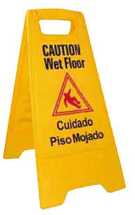 Winco Caution Wet Floor Sign National Equipment Co - Caution Sign (376x338)