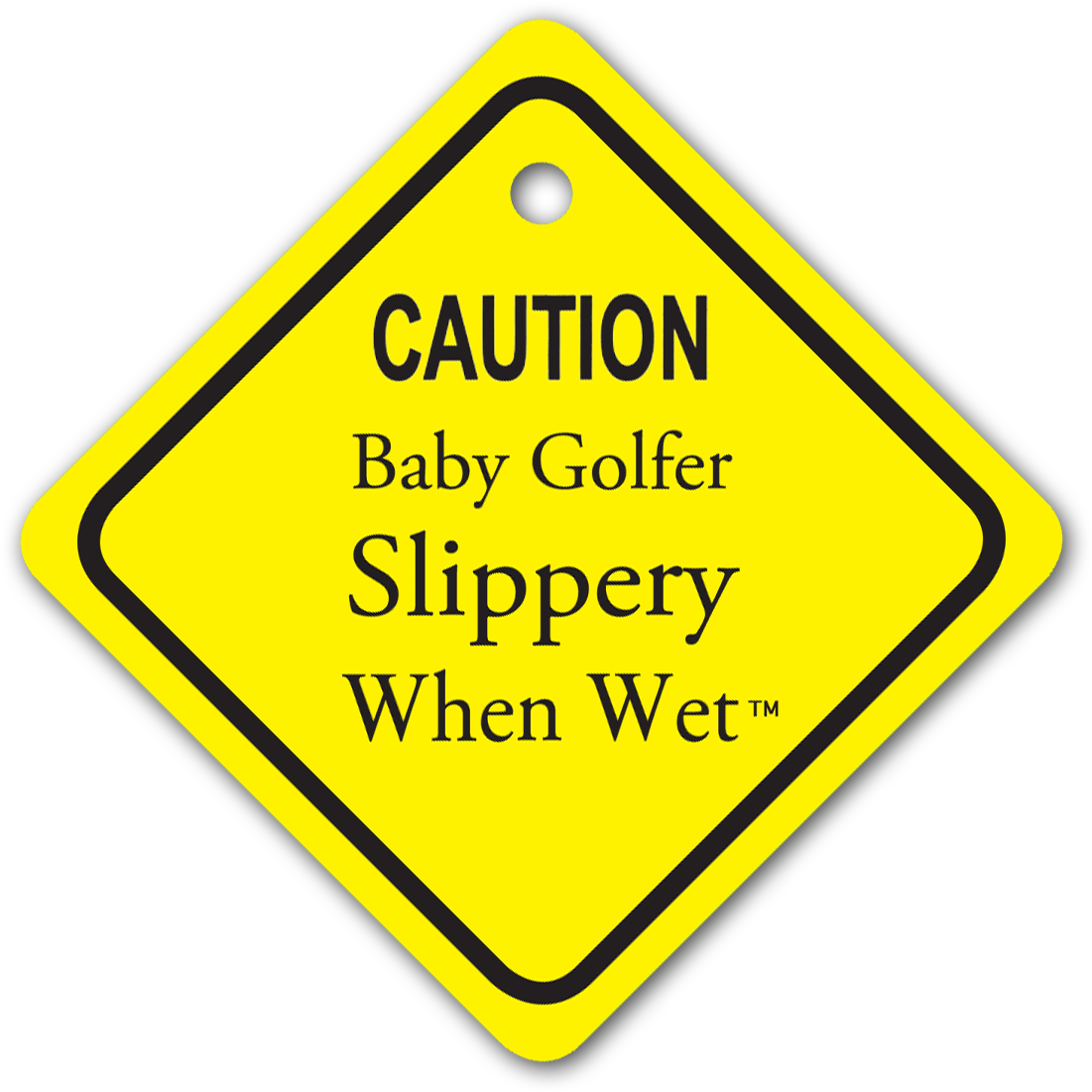 Caution Baby Golf Window Sign - Atul Logo (1200x1200)