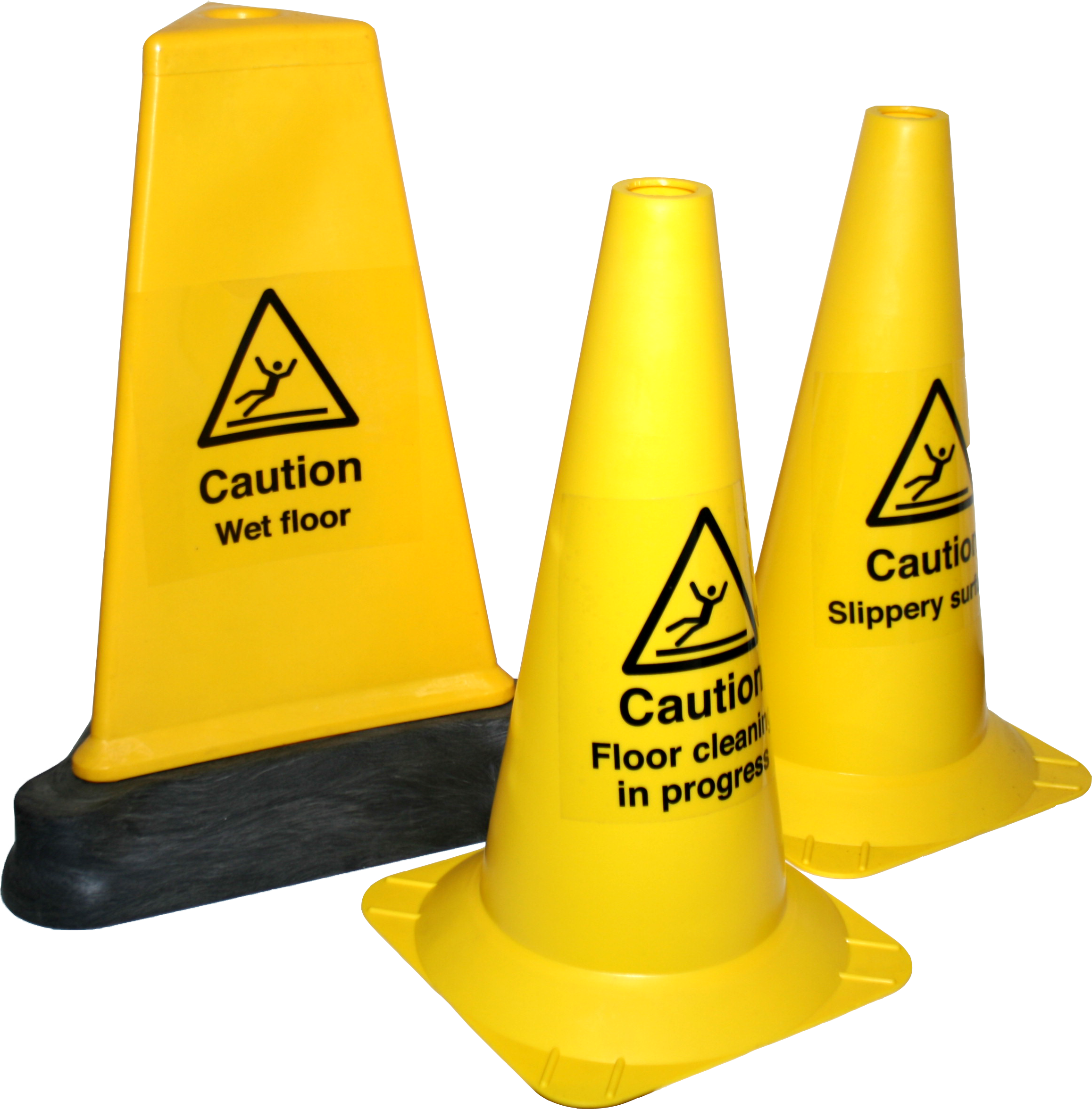 Slippery Surface - Hazard Cone - 500mm - Round - Wet Sign Yellow Cone (2315x2352)