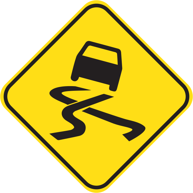 Slippery Road Sign - Slippery Road Sign (661x661)