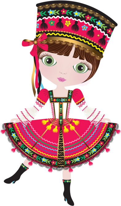 Personnages, Illustration, Individu, Personne, Gens - Traje Tipico Ruso Dibujo (458x769)