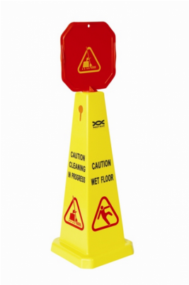 Wet Floor Warning Cone 90cm Tall Robert Scott - Wet Floor Cone (yellow 36") (400x400)