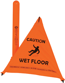 U Wet Floor Safety Cone W Storage Tube With Wet Floor - National Safety Compliance Wfc-18 18" Wet Floor Safety (400x400)
