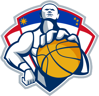 Pinoy Basketball - Basketball Player Holding Ball Crest Retro Mugs (400x400)