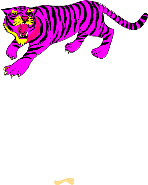 Pink Tiger Yellow - Custom Bengal Tiger Shower Curtain (480x600)