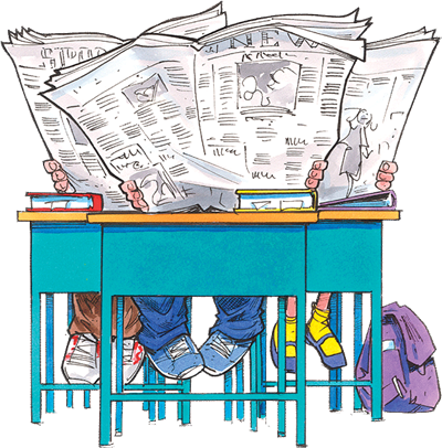 Carlson's Connections Extra Extra Read All - Newspaper In The Classroom (400x406)