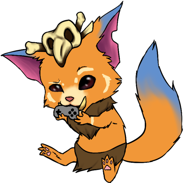 Gnar Munching On A Controller By Lacey186 - Cartoon (894x894)