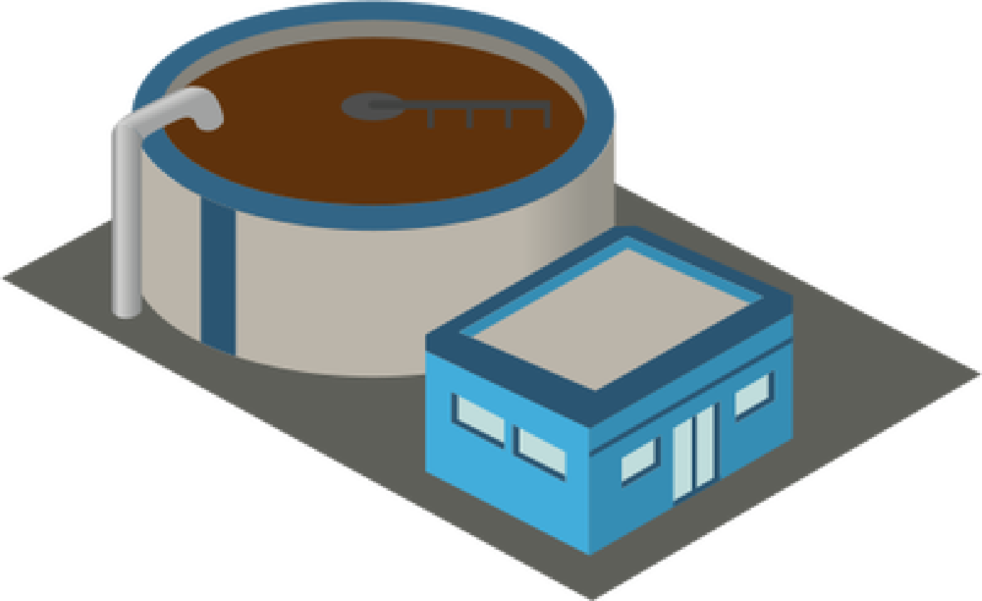 Clip Art Of A Blue Graduation Cap With A Golden Tassel, - Sewage Treatment Plant Icon (1400x857)