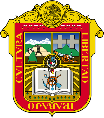 En La Parte Alta Contiene El Escudo Nacional Contiene - Flag: Mexico State Or State Of Mexico (400x453)