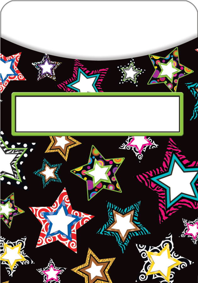 Tcr5554 Fancy Stars Library Pockets Image - Stars Library Pockets (900x900)