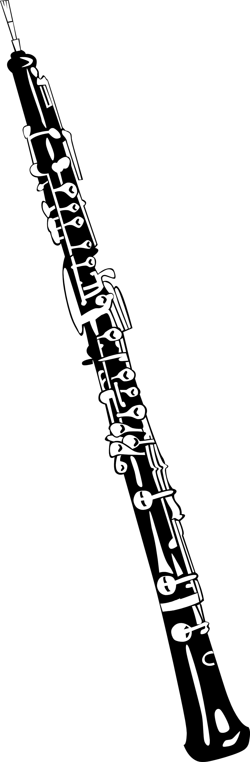 Oboe Clipart - Oboe Coloring Page (999x3037)