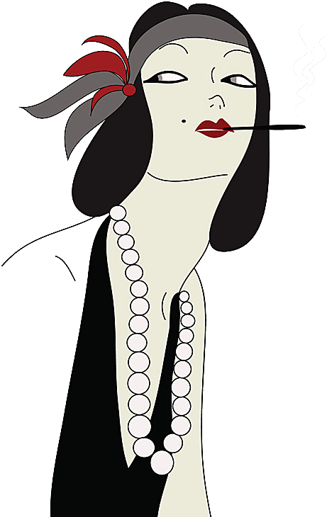 1920s Female Drawing Smoking - 1920s Female Drawing Smoking (600x819)