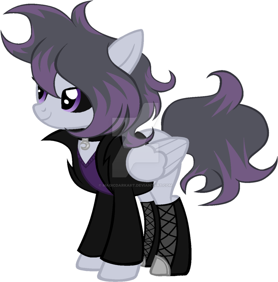 Magicdarkart, Black Sclera, Clothes, Female, Mare, - Cartoon (1024x1074)