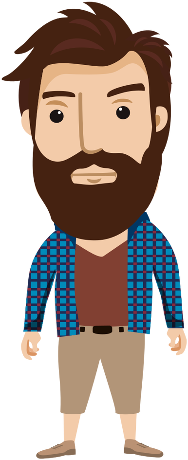 Vector Bearded Figure - Personagem Png (1024x1024)