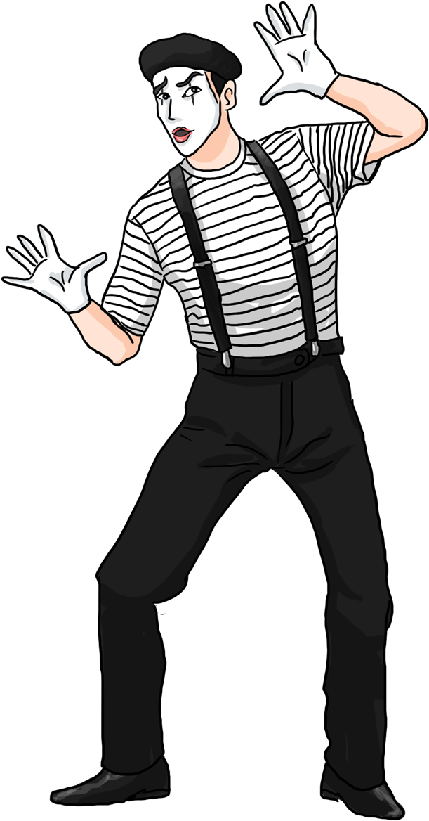 Creative Acting Clip Art Medium Size - Mime Clipart (800x1253)