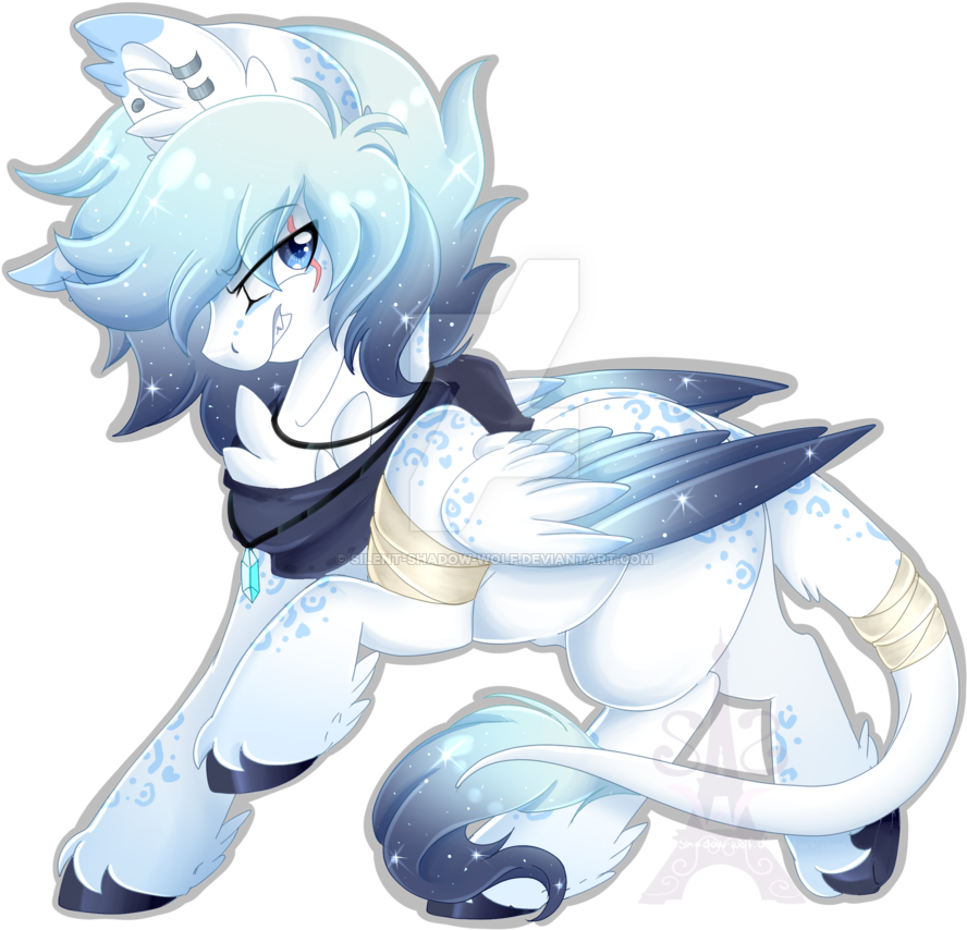 Silent Shadow Wolf, Male, Obtrusive Watermark, Oc, - Drawing (1024x1024)