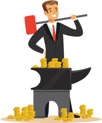 Man In A Business Suit Vector Character Illustration - Lavado De Dinero Animado (550x550)