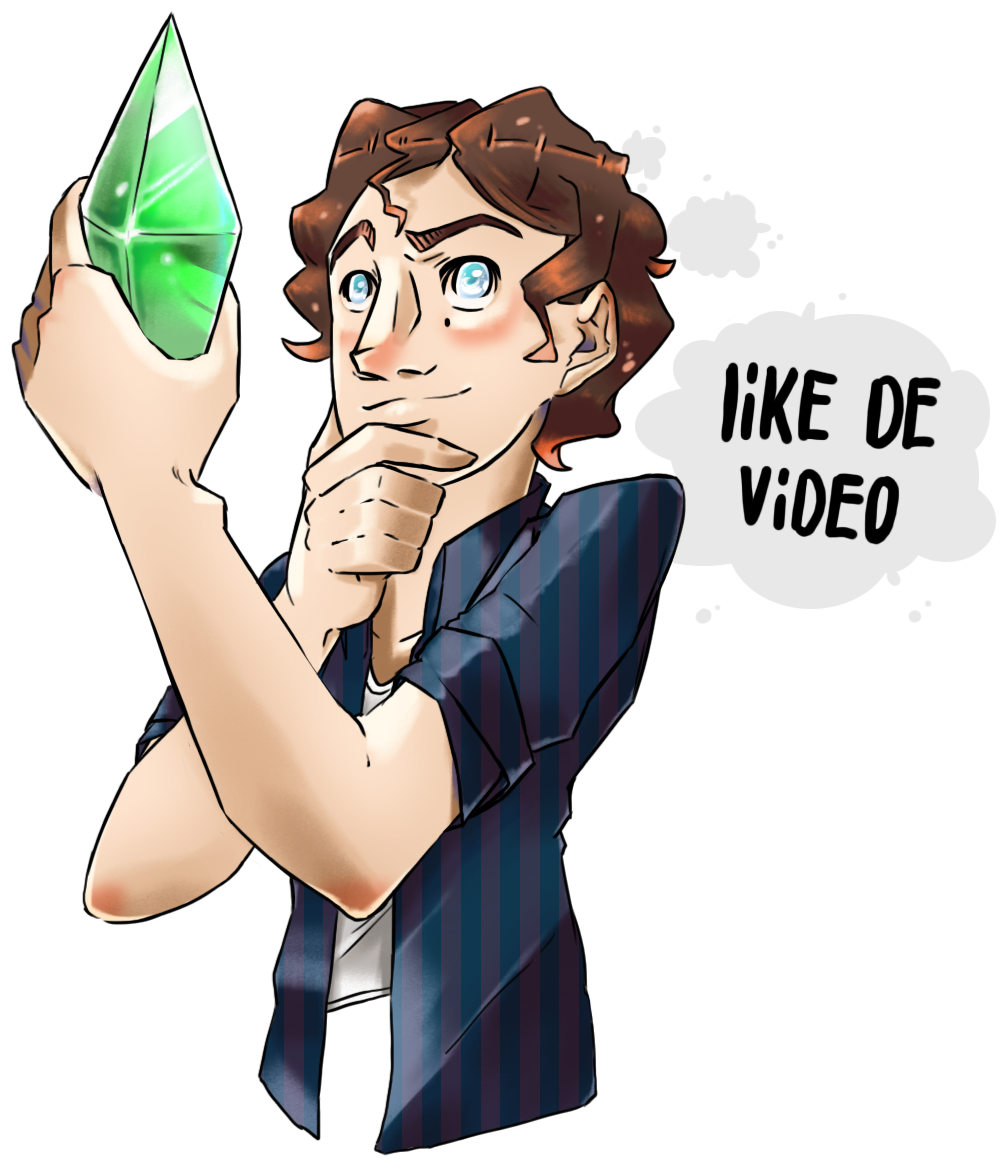 An Illustration For His Sims 4 Let's Play - Cartoon (1200x1500)
