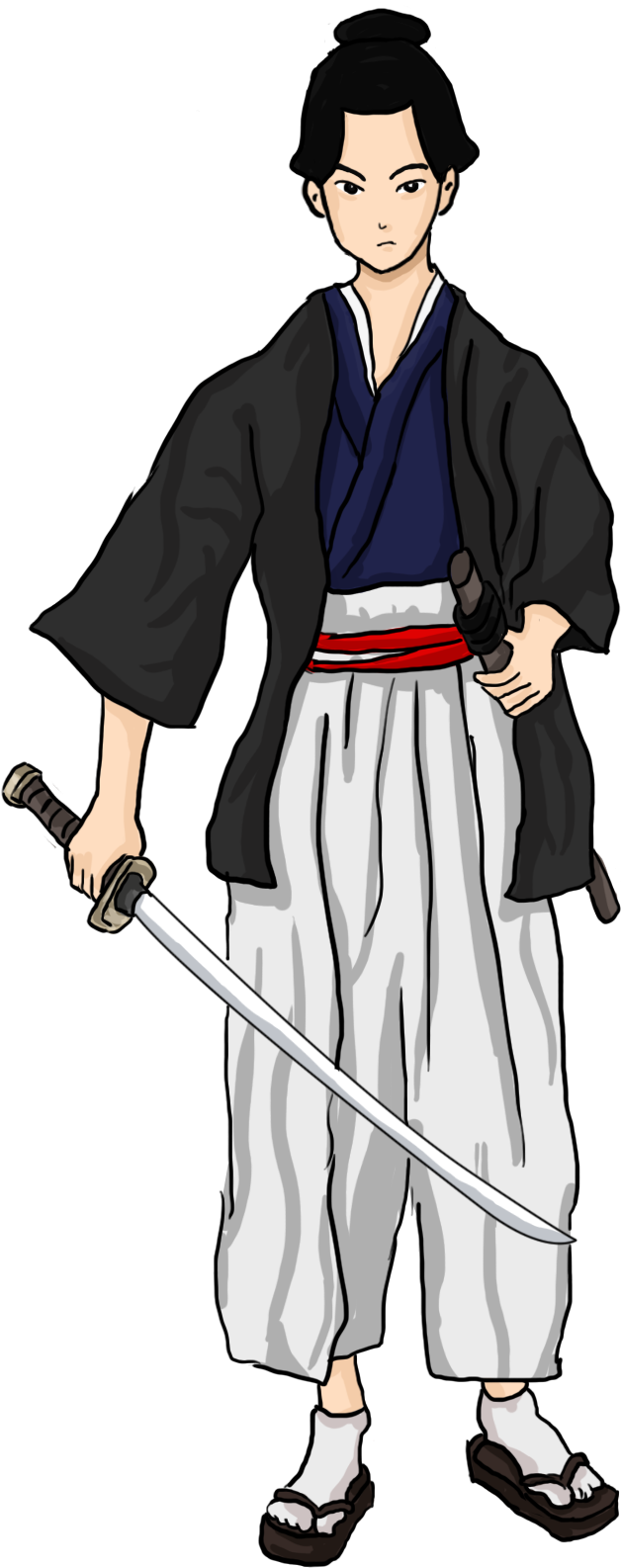 Japanese - Japanese Samurai Clipart (1070x1657)