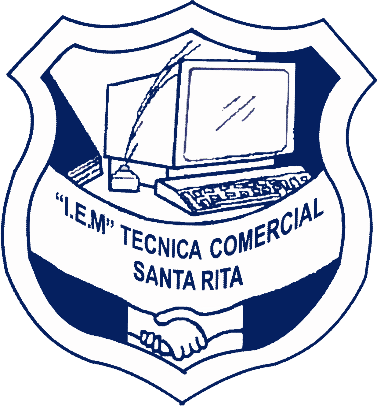 Apreciados Docentes, Estudiantes Y Padres De Familia - Escudo Del Colegio Comercial Santa Rita Facatativa (1335x1334)