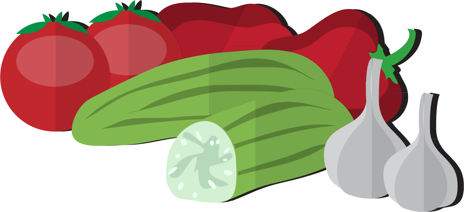 Vegetable Cartoon Clip Art - Vegetable Cartoon Clip Art (1617x740)