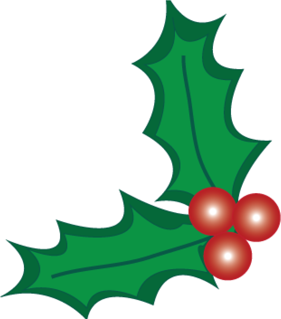 Holly Clip Art Free Eri Doodle Designs And Creations - Holly And Berries Clip Art (1024x1024)