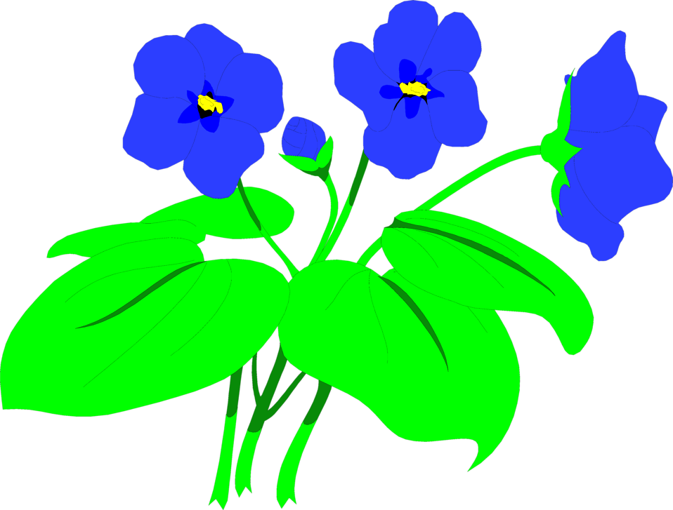 Illustration Of Blue Flowers - Stock Photography (958x727)