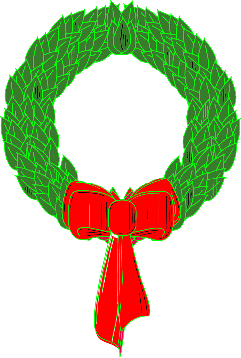 Christmas Garland Clip Art 27, - Christmas Wreath Clip Art (486x720)