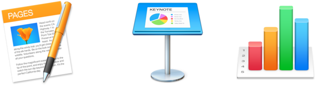 Apple Iwork 套件 - Pages Keynote Numbers Logo (700x280)
