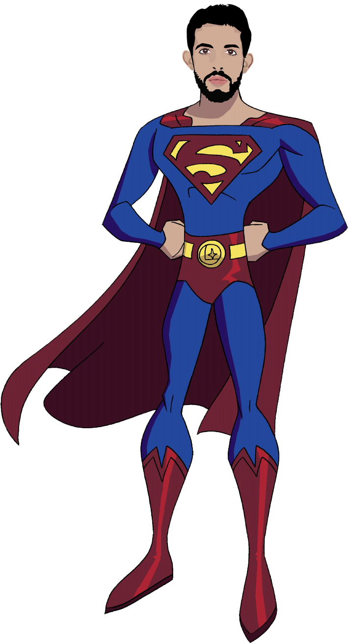 Superman Cartoon By Silverain007 Superman Cartoon By - Legion Of Superheroes Superman (740x1337)