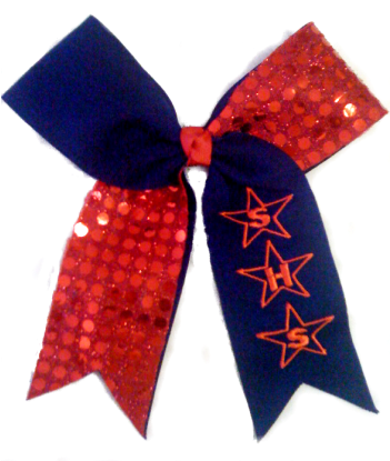 Star Monogram Sequin Bow - Sequin (350x423)