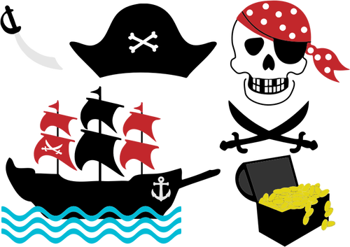 Pirate Paraphernalia - Pirate Clip Art Free (500x353)