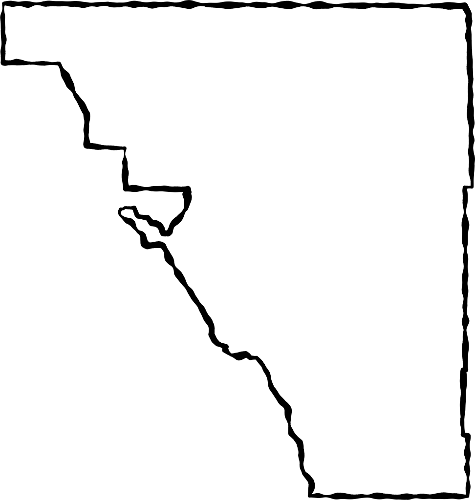 A Map Of Osceola With A Black Squiggle Outline - Silhouette (972x1024)