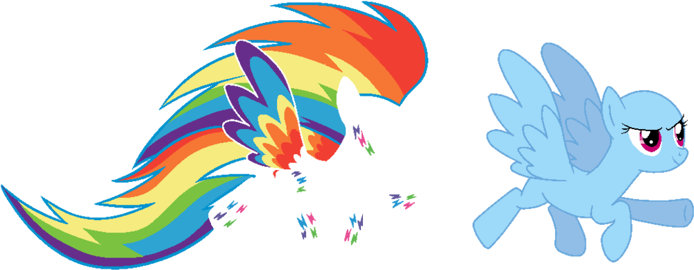 Rainbow Power Rainbow Dash - My Little Pony Rainbow Dash Base (1024x443)
