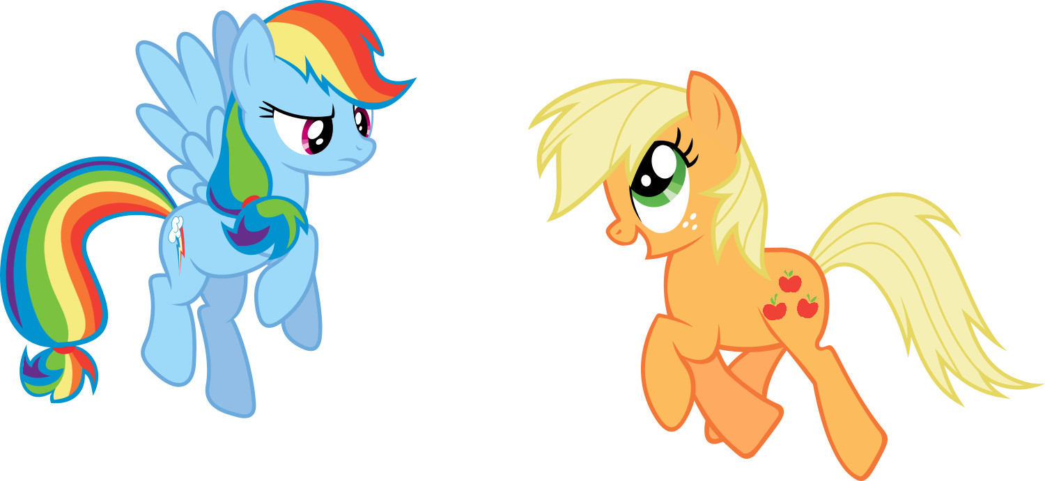 Rainbow Dash And Applejack By Rolin11 Rainbow Dash - Rainbow Dash As Applejack (1500x691)